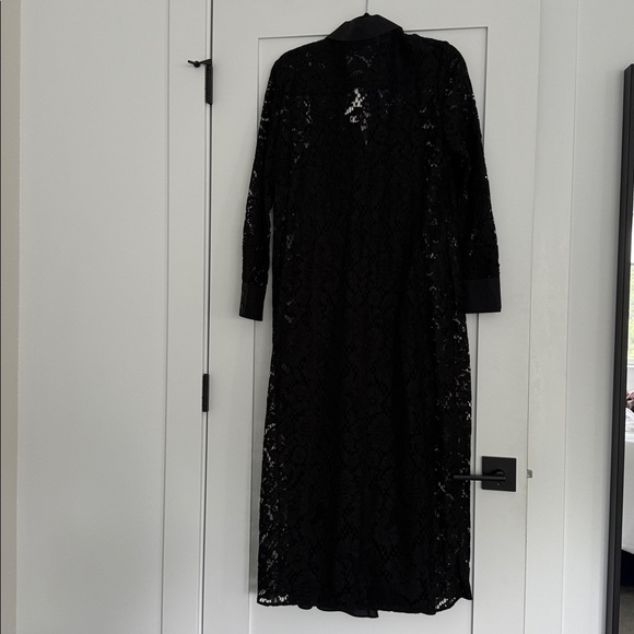 NWT Tory Burch Black Lace Shirtdress - Picture 4 of 8